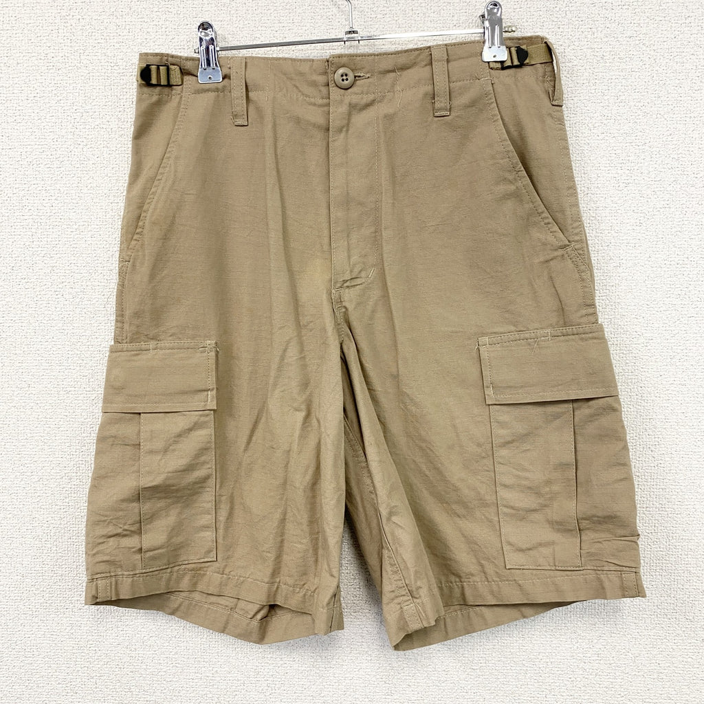 00s　TRU-SPEC　トゥルースペック　ハーフカーゴパンツ/ショートパンツ　ミリタリー　ヴィンテージ　ベージュ　Sサイズ　古着