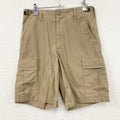 00s　TRU-SPEC　トゥルースペック　ハーフカーゴパンツ/ショートパンツ　ミリタリー　ヴィンテージ　ベージュ　Sサイズ　古着