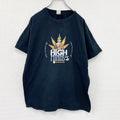 GILDAN　ギルダン　HIGH MINDS UK　半袖プリントTシャツ　紺　ネイビー　Lサイズ　古着