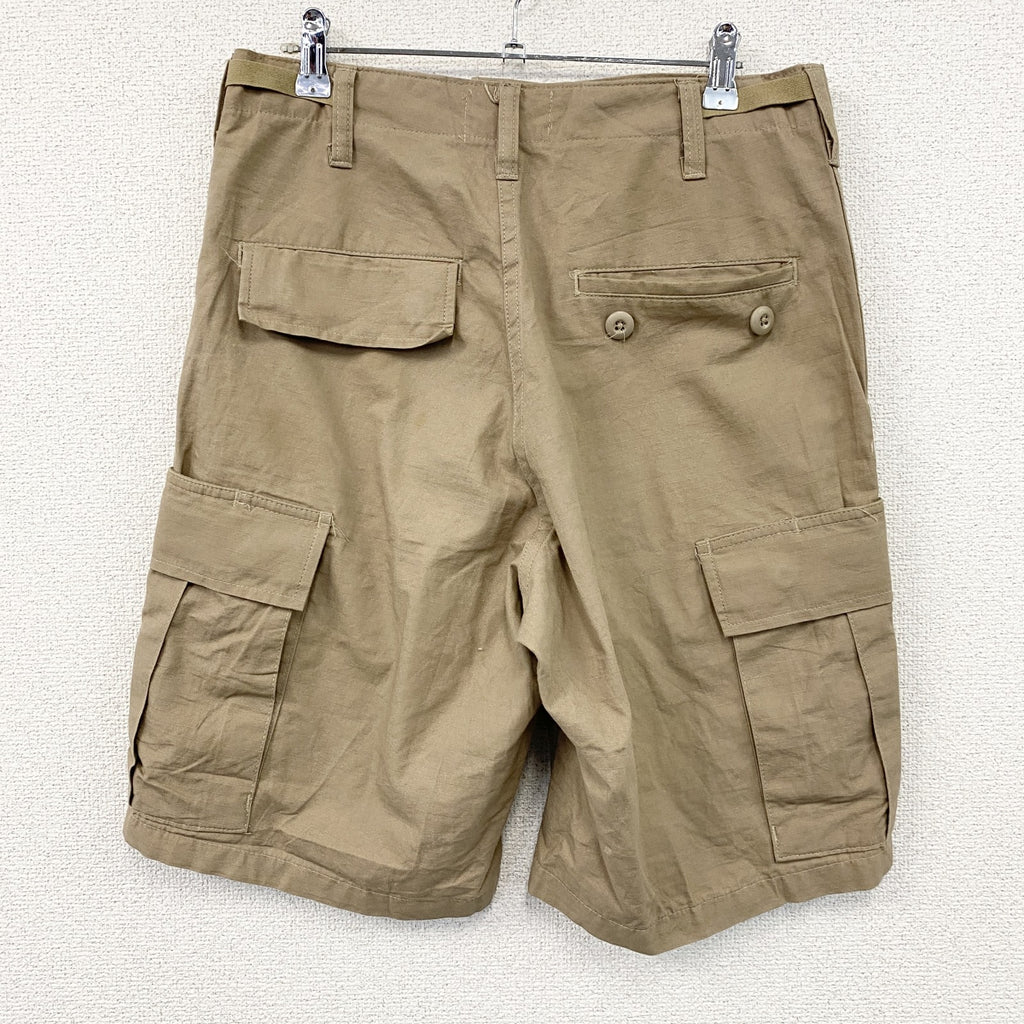 00s　TRU-SPEC　トゥルースペック　ハーフカーゴパンツ/ショートパンツ　ミリタリー　ヴィンテージ　ベージュ　Sサイズ　古着