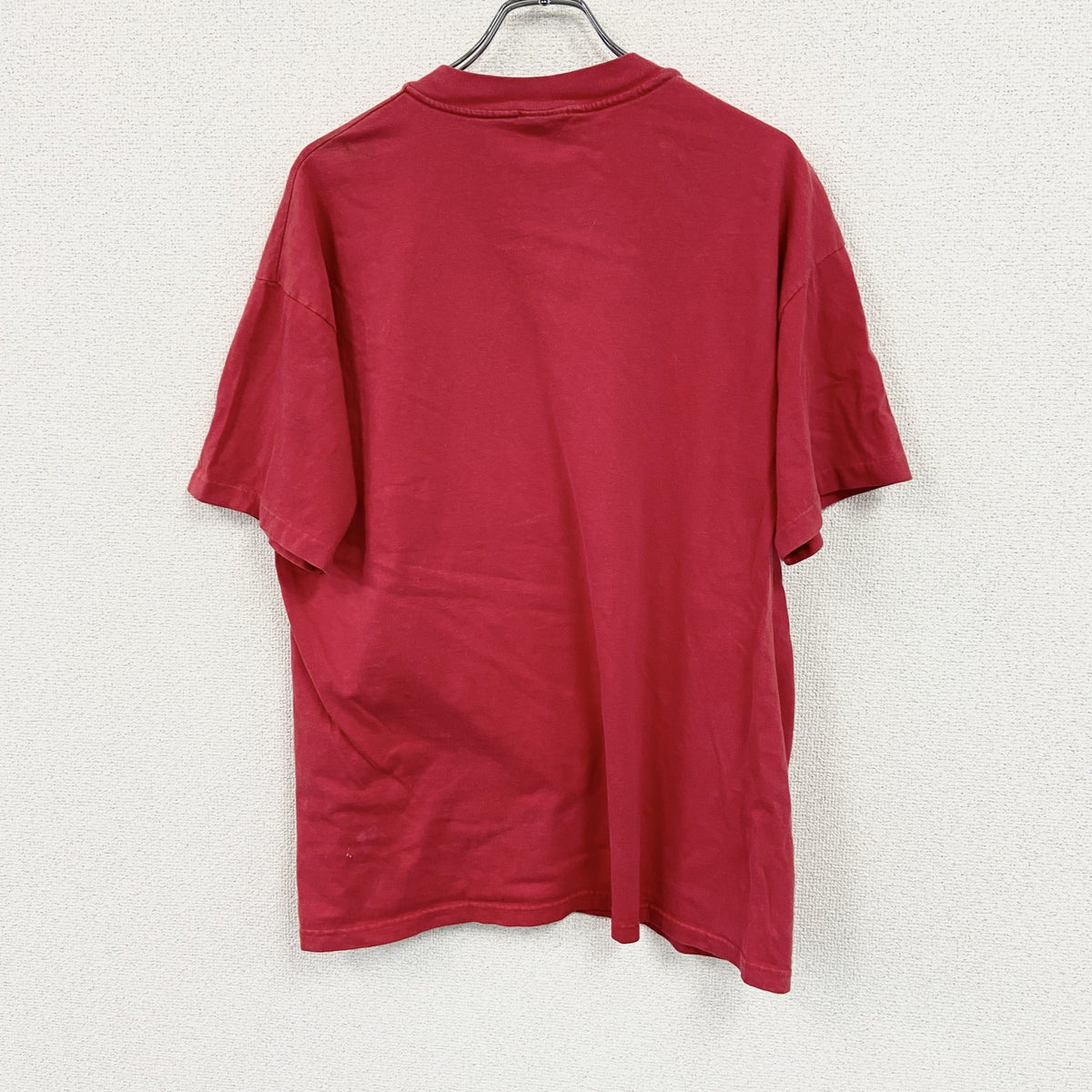 Hanes　ヘインズ　半袖プリントTシャツ　シングルステッチ　ミッキーマウス　赤　レッド　XLサイズ カットソー メンズ コットン 古着
