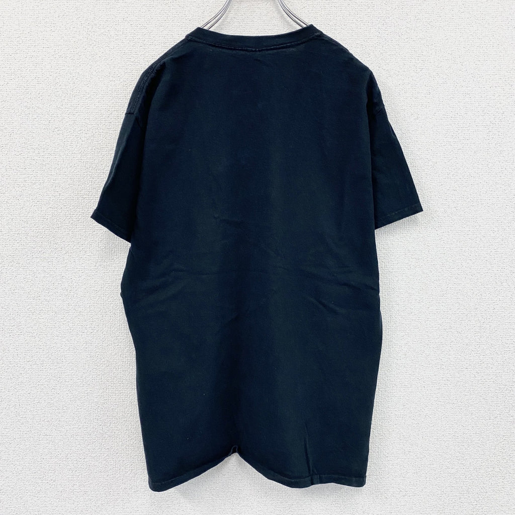 GILDAN　ギルダン　HIGH MINDS UK　半袖プリントTシャツ　紺　ネイビー　Lサイズ　古着