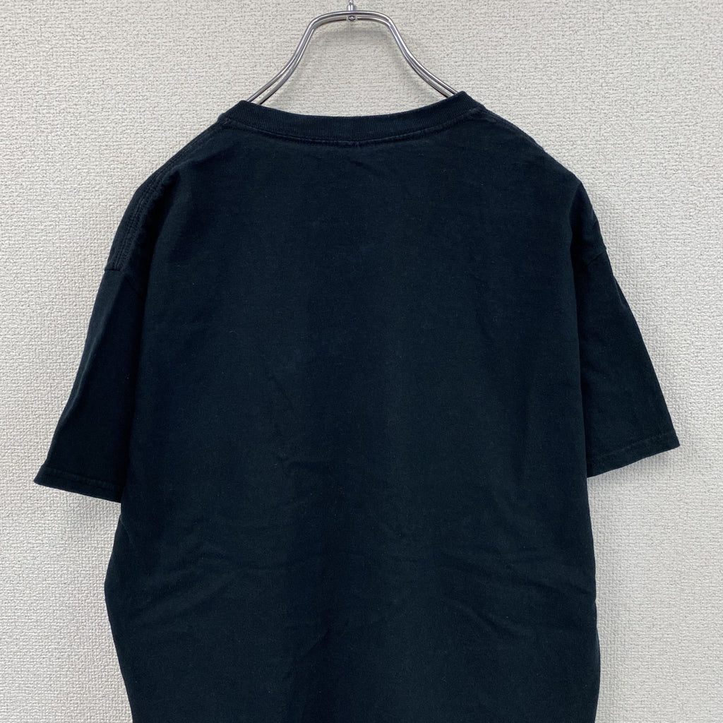 GILDAN　ギルダン　HIGH MINDS UK　半袖プリントTシャツ　紺　ネイビー　Lサイズ　古着