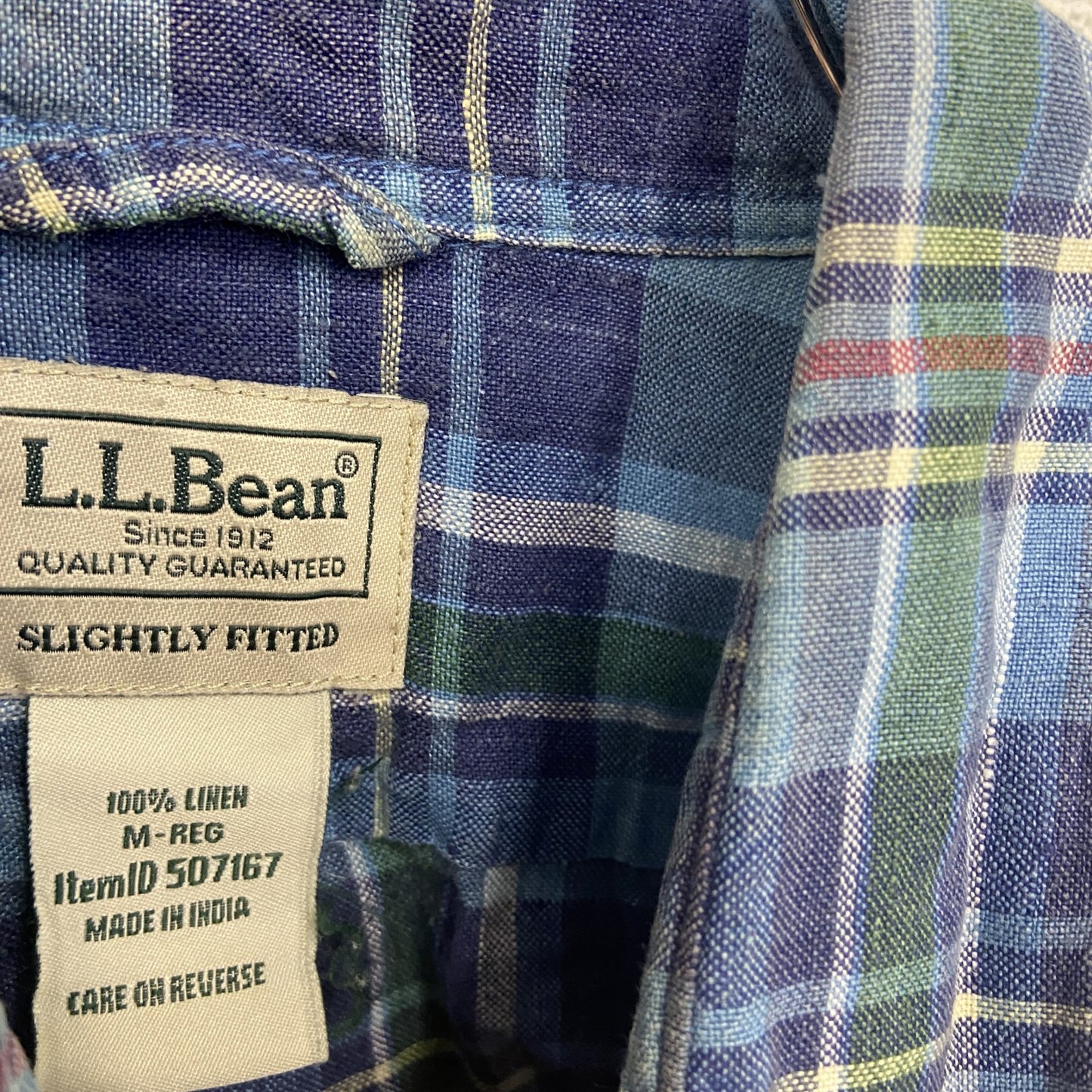 L.L.Bean　エルエルビーン　長袖シャツ　フラップポケット　チェック柄　マルチカラー　Mサイズ