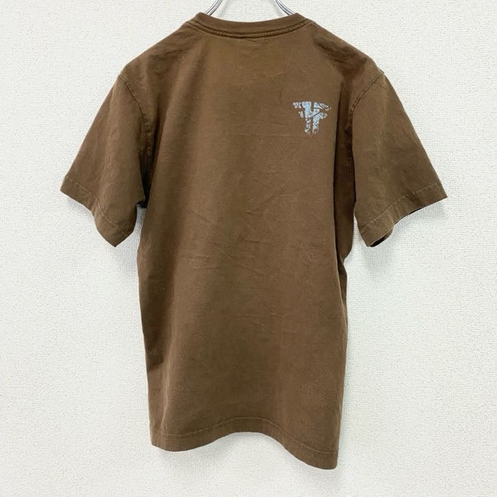 FALLEN　半袖Tシャツ　スカル　骸骨　茶色　ブラウン　Mサイズ　古着