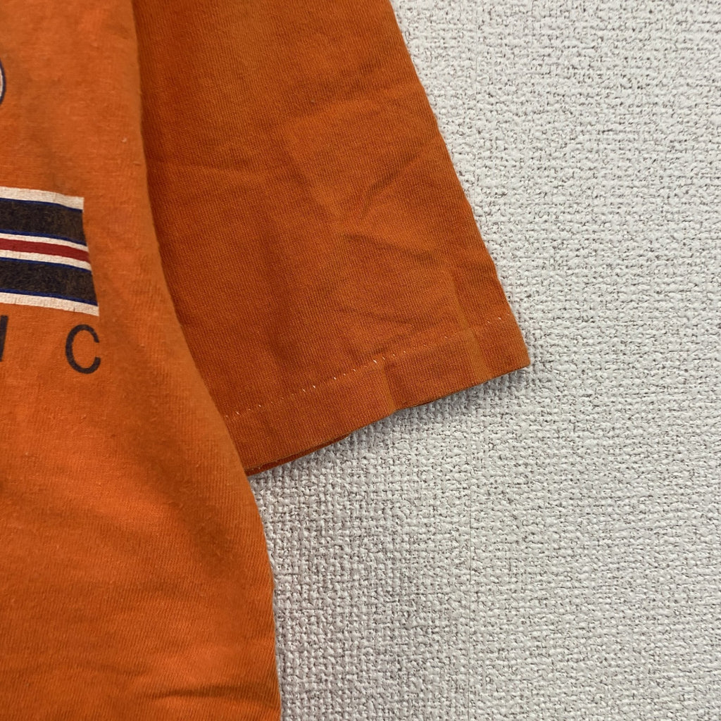 ～90s　HEAVYWEIGHTS　半袖Tシャツ　英字プリント　シングルステッチ　USA　カリフォルニア　ヴィンテージ　オレンジ　Mサイズ カットソー メンズ コットン 古着