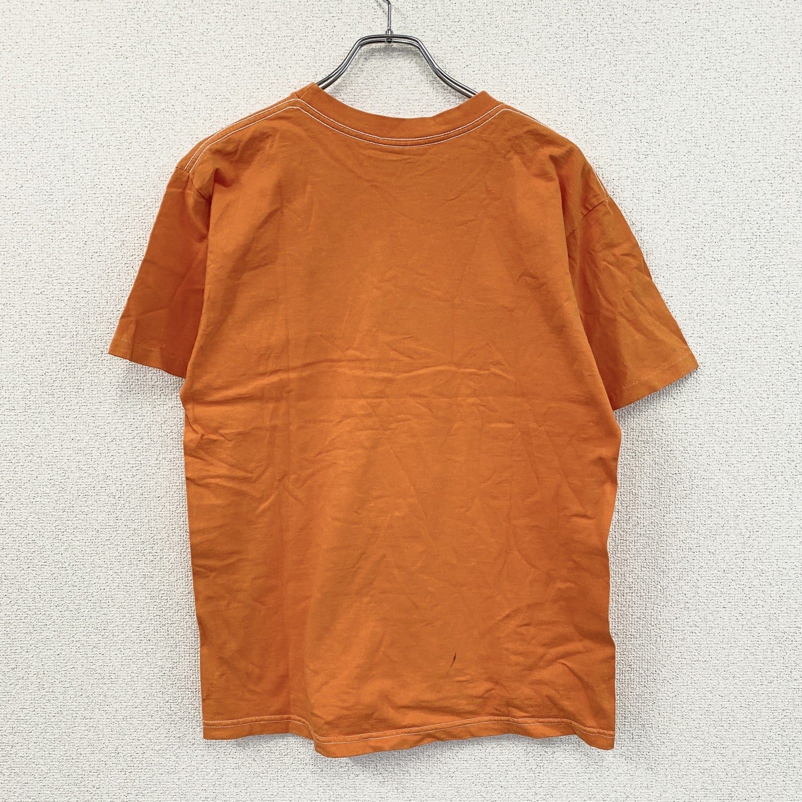 ～90s　HEAVYWEIGHTS　半袖Tシャツ　英字プリント　シングルステッチ　USA　カリフォルニア　ヴィンテージ　オレンジ　Mサイズ カットソー メンズ コットン 古着