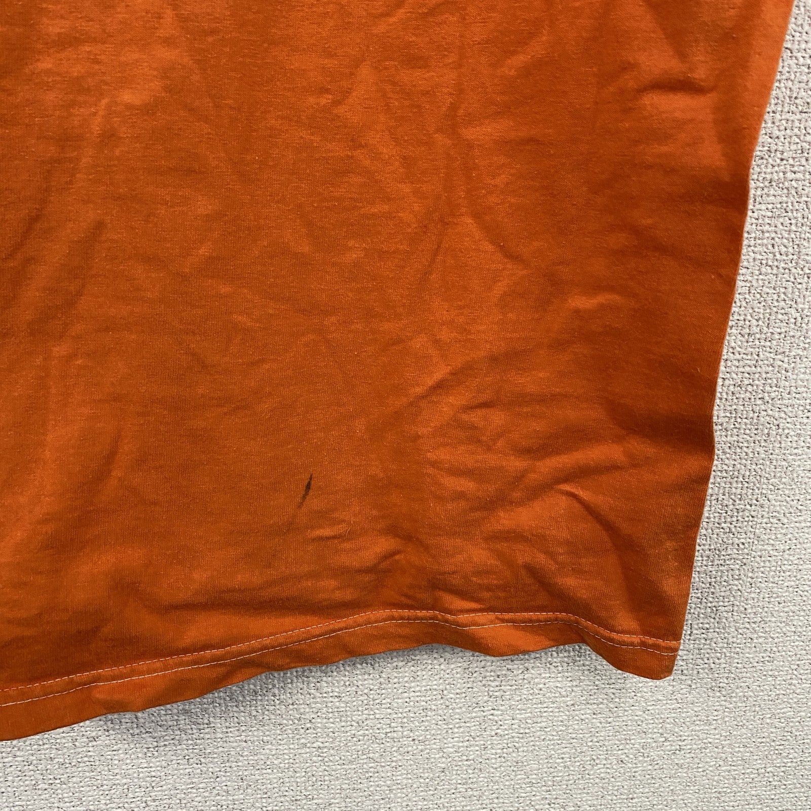 ～90s　HEAVYWEIGHTS　半袖Tシャツ　英字プリント　シングルステッチ　USA　カリフォルニア　ヴィンテージ　オレンジ　Mサイズ カットソー メンズ コットン 古着