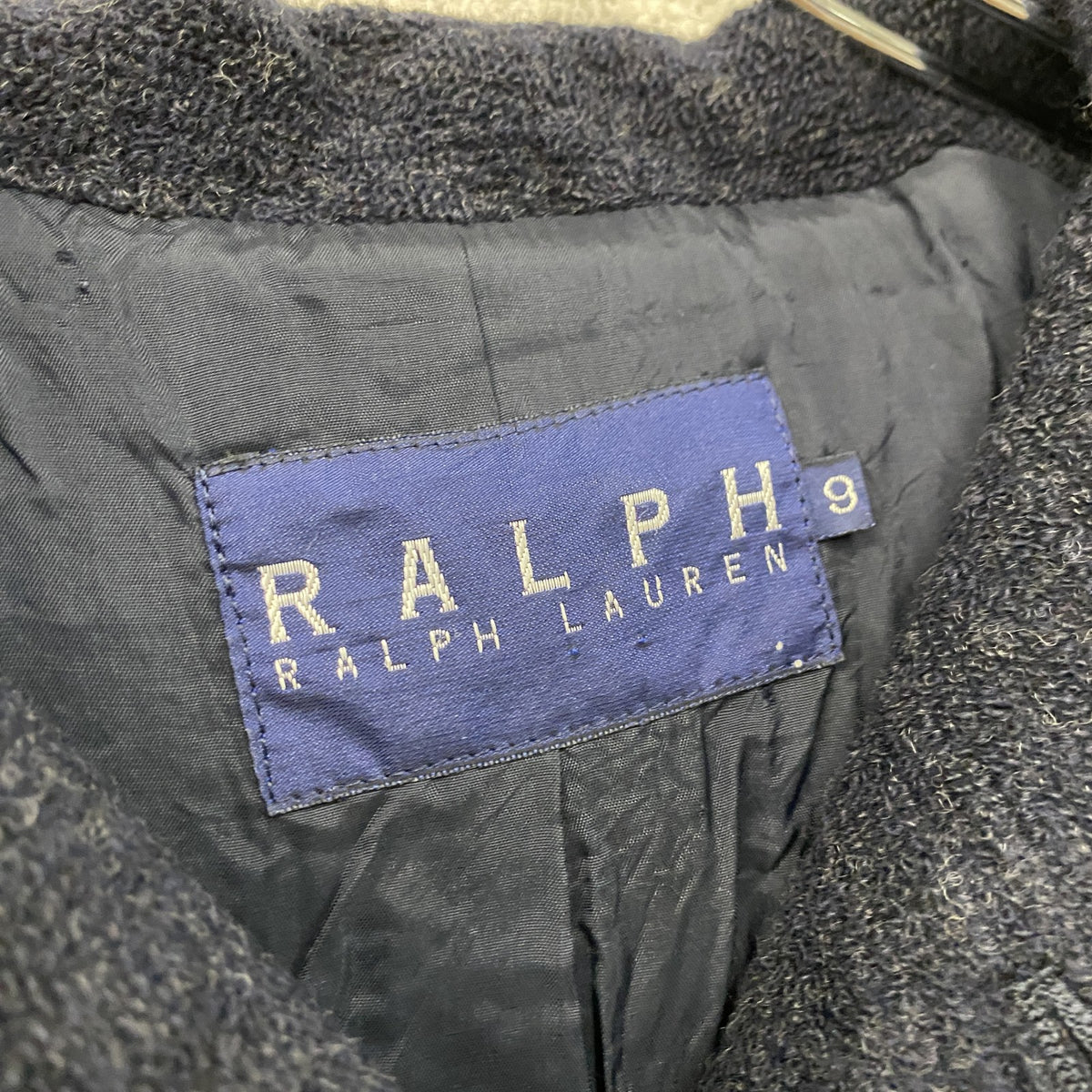 Ralph Lauren　ラルフローレン　ウールコート　紺　ネイビー　9サイズ　古着