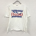 80s　PACCINO　パッチーノ　半袖プリントTシャツ　シングルステッチ　ヴィンテージ　白　ホワイト カットソー メンズ 古着