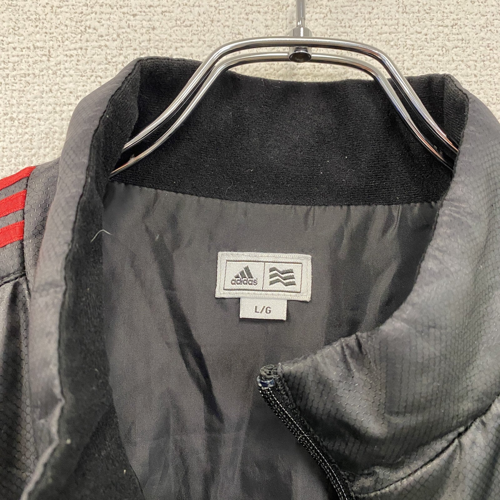 adidas golf　アディダスゴルフ　フルジップジャケット　中綿入り　パフォーマンスロゴ　黒　ブラック　Lサイズ　古着