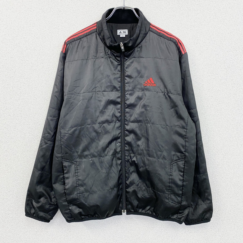 adidas golf　アディダスゴルフ　フルジップジャケット　中綿入り　パフォーマンスロゴ　黒　ブラック　Lサイズ　古着