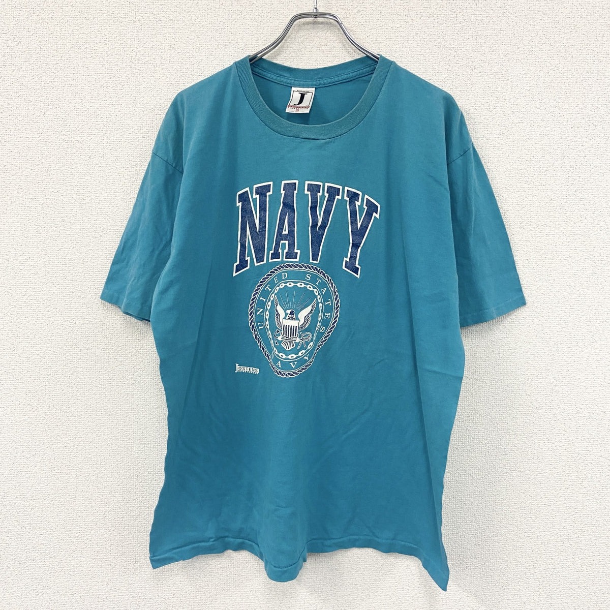 JOSTENS　半袖プリントTシャツ　シングルステッチ　青　ブルー　XLサイズ カットソー メンズ 古着