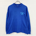 NIKE　ナイキ　ATHLETIC DEPT.　長袖Tシャツ/ロンT　スウッシュ　デカロゴ　青　ブルー　Lサイズ　古着