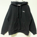 FILA　フィラ　スウェットパーカー/フーディー　刺繍ロゴ　ワンポイント　黒　ブラック　Ｍサイズ　古着