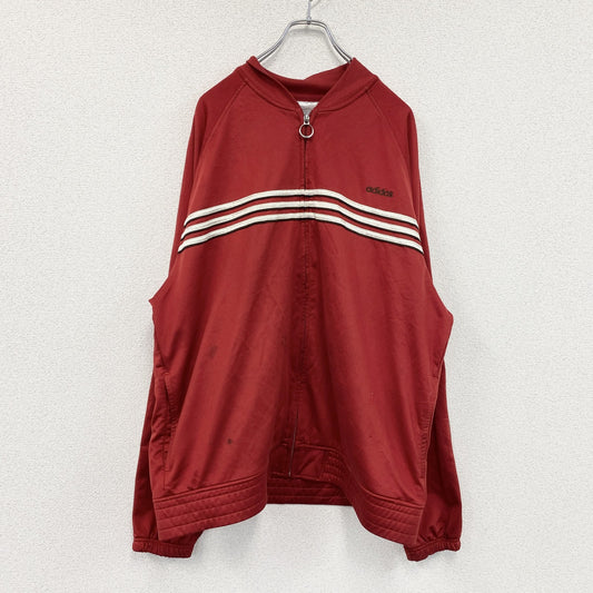 00s　adidas　アディダス　トラックジャケット/ジャージ　ヴィンテージ　赤　レッド　XLサイズ