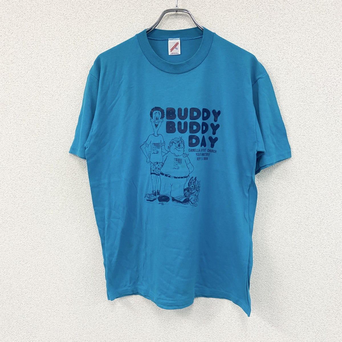 JERZEEZ　ジャージーズ　半袖プリントTシャツ　シングルステッチ　青　ブルー　XLサイズ カットソー メンズ 古着