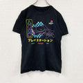Play Station　半袖プリントTシャツ　黒　ブラック　Sサイズ　古着