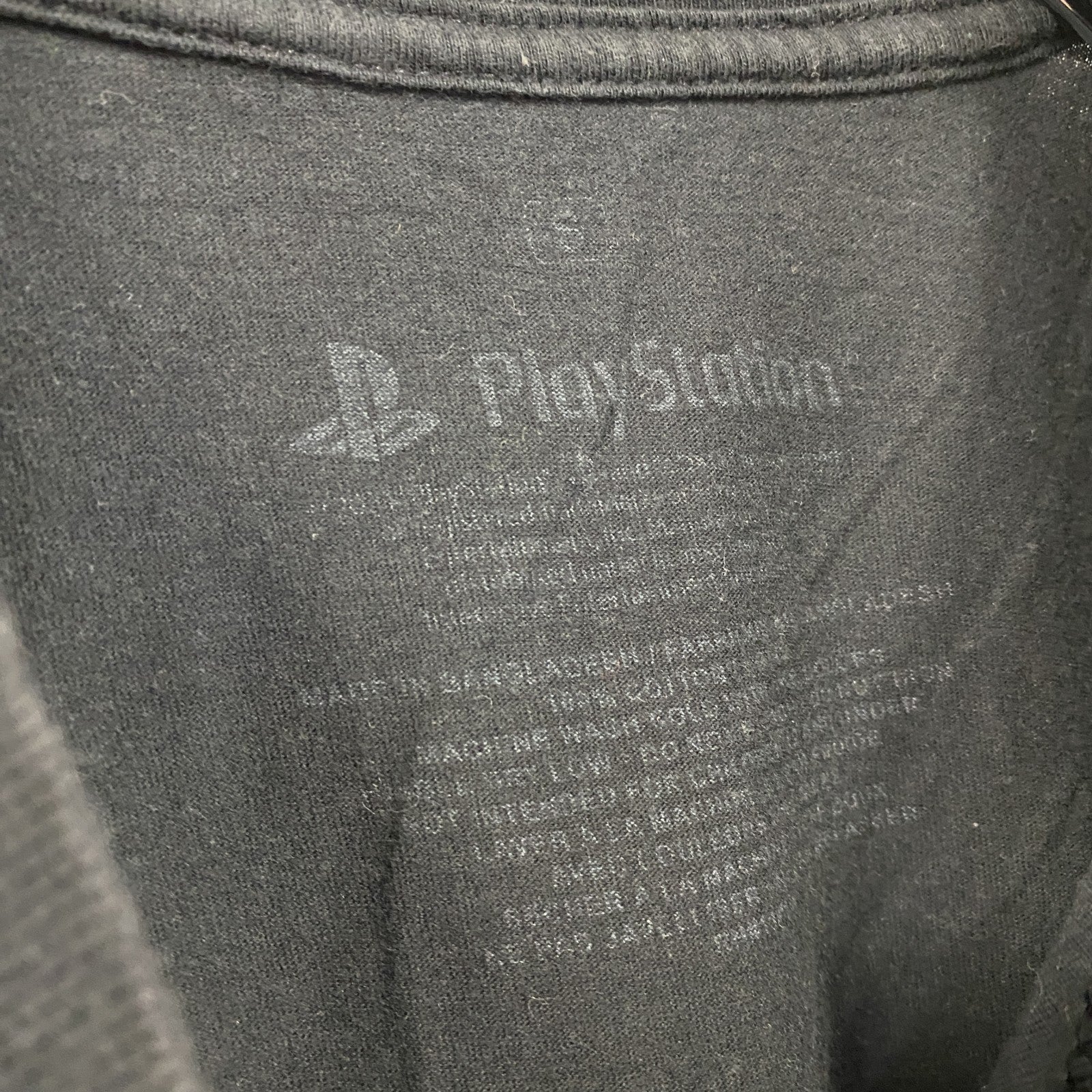 Play Station　半袖プリントTシャツ　黒　ブラック　Sサイズ　古着