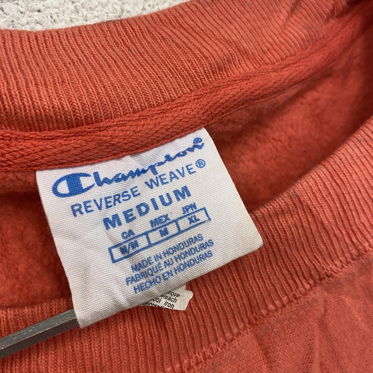 Champion　チャンピオン　リバースウィーブ　スウェット/トレーナー　コーラルピンク　Mサイズ スウェットトップス メンズ コットン 古着