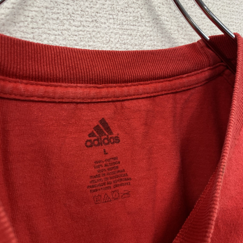 adidas　アディダス　シカゴブルズ　半袖プリントTシャツ　赤　レッド　Lサイズ　古着