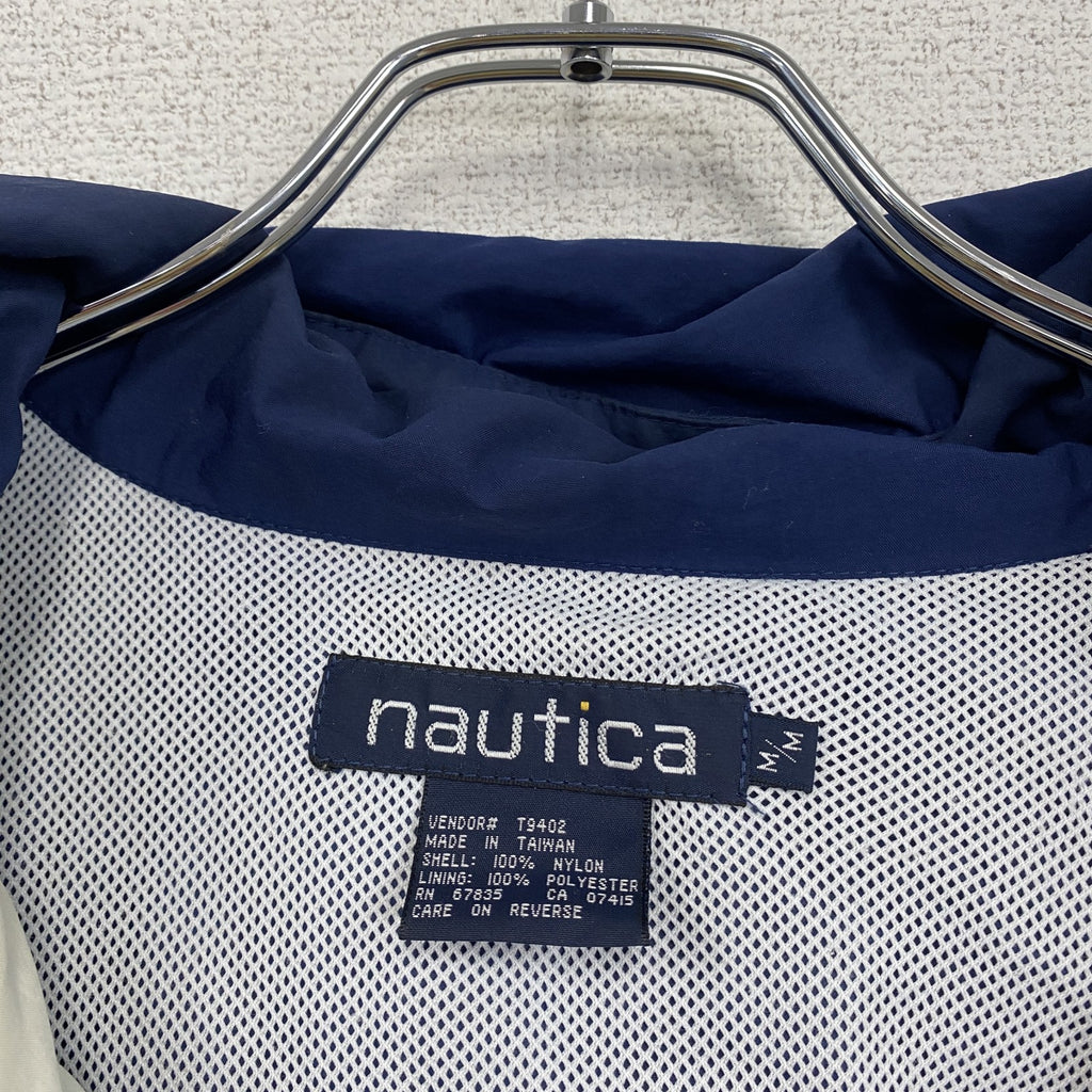 古着 used　90s　NAUTICA　ノーティカ　フルジップナイロンジャケット　ヴィンテージ　紺　ネイビー　Mサイズ