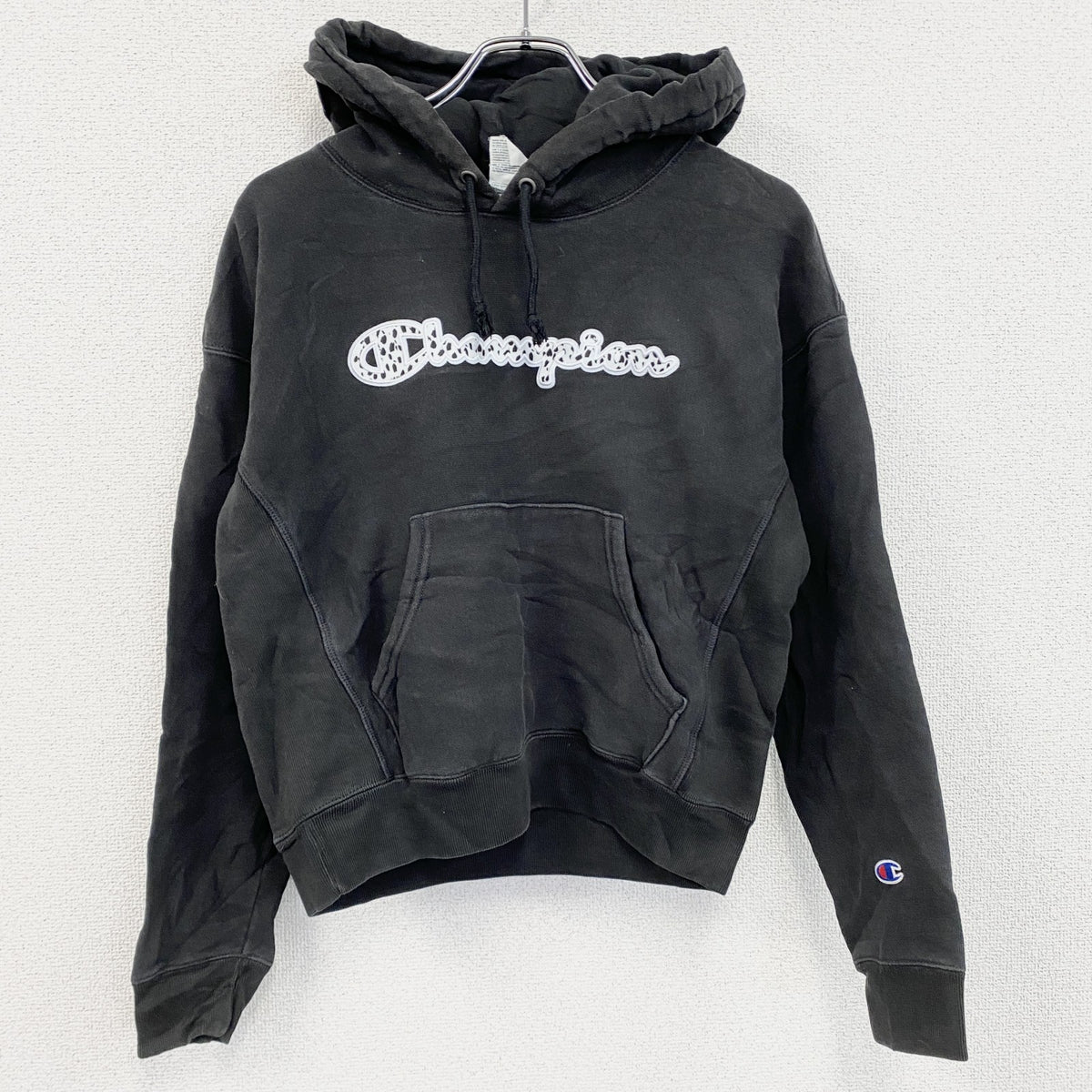 Champion　チャンピオン　リバースウィーブ　スウェットパーカー/フーディー　黒　ブラック　Sサイズ　古着