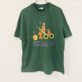 Hanes　ヘインズ　半袖プリントTシャツ　シングルステッチ　緑　グリーン　XLサイズ カットソー メンズ コットン 古着