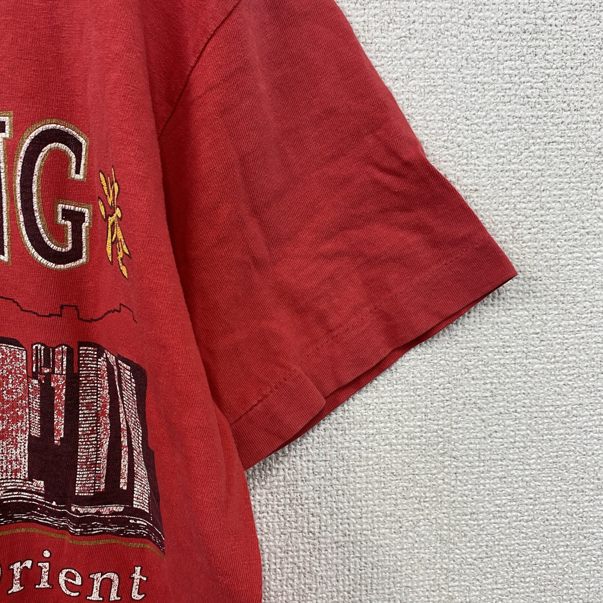 90s　GALT SAND　ゴールトサンド　半袖プリントTシャツ　シングルステッチ　ヴィンテージ　赤　レッド　Sサイズ カットソー メンズ コットン 古着