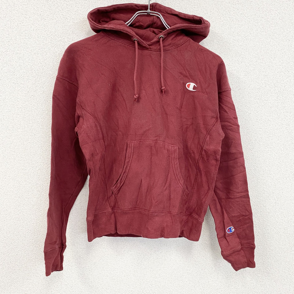 Champion　チャンピオン　リバースウィーブ　スウェットパーカー/フーディー　赤　レッド トレーナー スウェットトップス フード付き 古着
