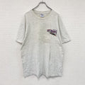 Hanes　ヘインズ　半袖プリントTシャツ　ヴィンテージ　シングルステッチ　霜降りグレー　Lサイズ カットソー メンズ コットン 古着