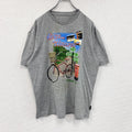 COVE　半袖プリントTシャツ　シャム文字　タイ　タイ文字　灰色　グレー　古着