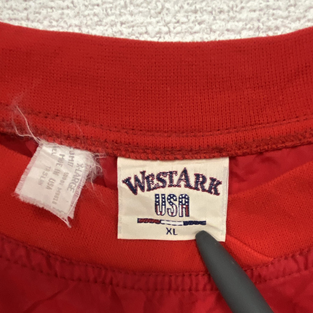 ～90s　WESTARK USA　プルオーバージャケット　ヴィンテージ　赤　レッド　XLサイズ　　古着