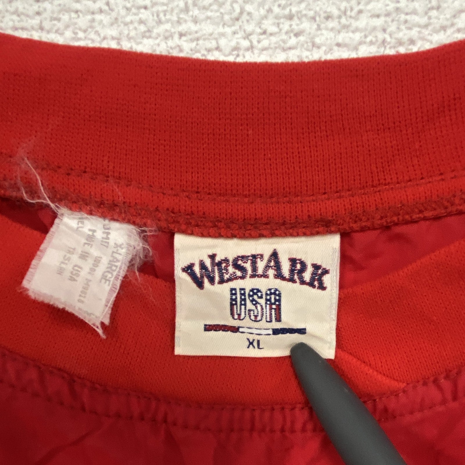 ～90s　WESTARK USA　プルオーバージャケット　ヴィンテージ　赤　レッド　XLサイズ　　古着
