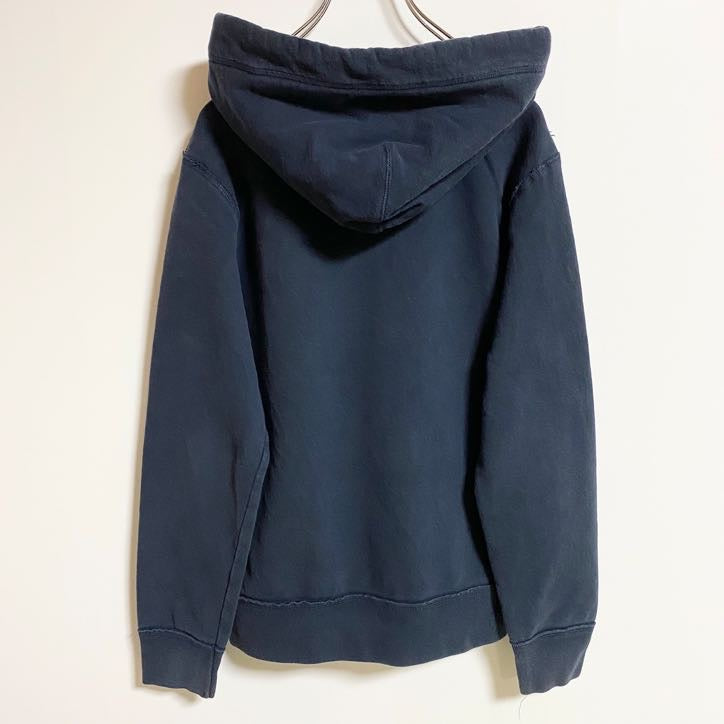 AEROPOSTALE　エアロポステール　長袖ロゴ刺繍パーカー　スウェットプルオーバー　ネイビー　紺　秋冬服　Ｓサイズ　古着