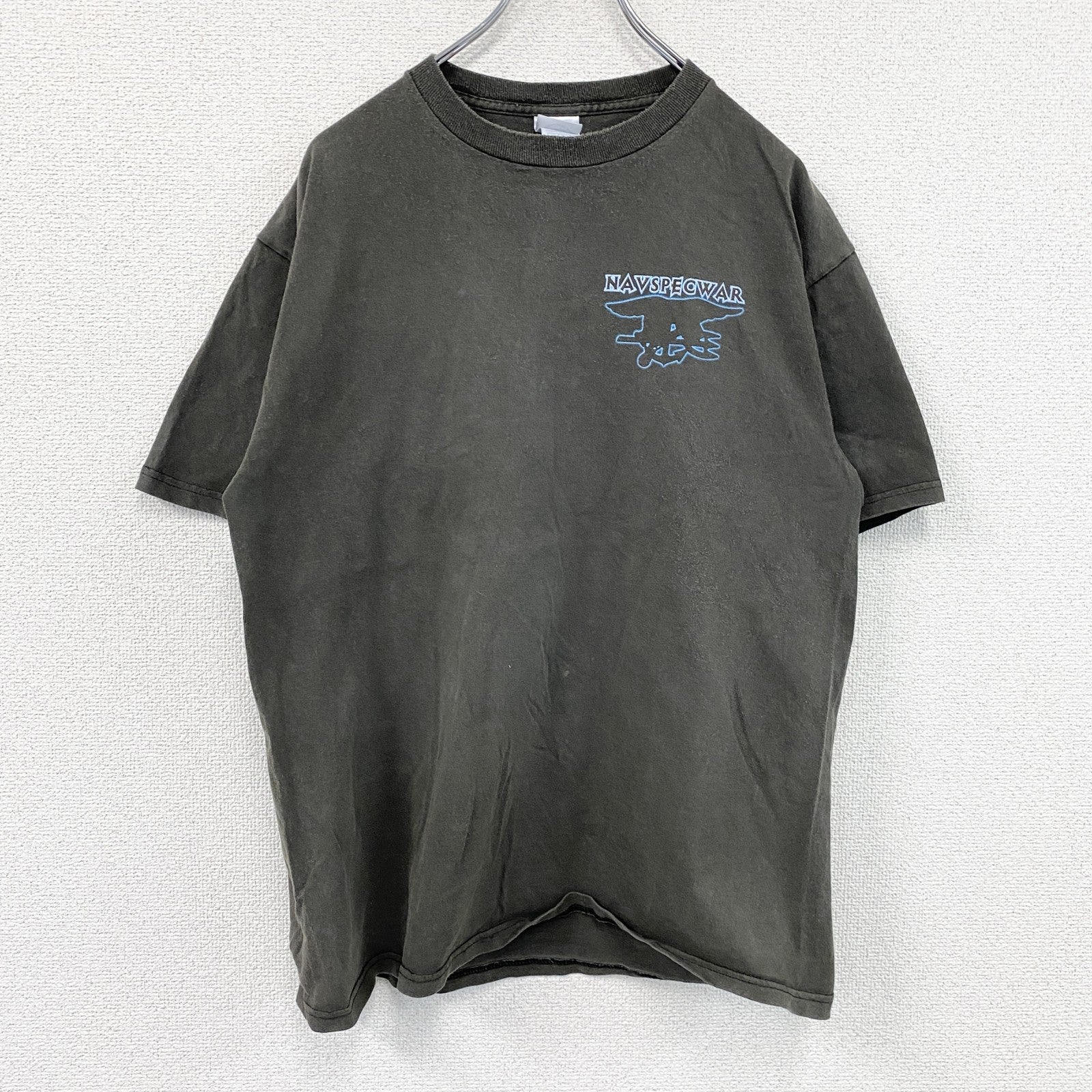 00s～　DELTA　NAVSPECWAR　半袖プリントTシャツ　ヴィンテージ　茶色　ブラウン　Lサイズ　古着