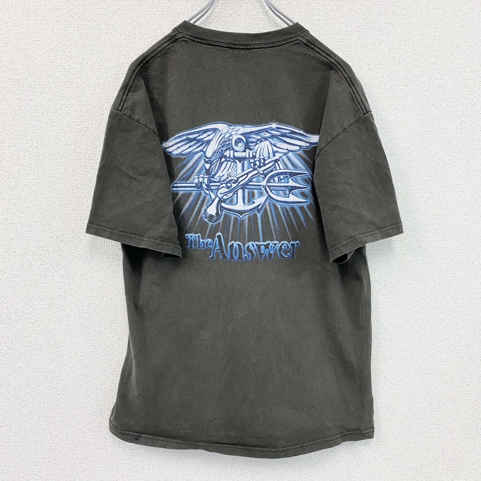 00s～　DELTA　NAVSPECWAR　半袖プリントTシャツ　ヴィンテージ　茶色　ブラウン　Lサイズ　古着