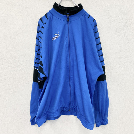 90s　PUMA　プーマ　トラックジャケット/ジャージ　ヴィンテージ　刺繍ロゴ　青　ブルー　XLサイズ