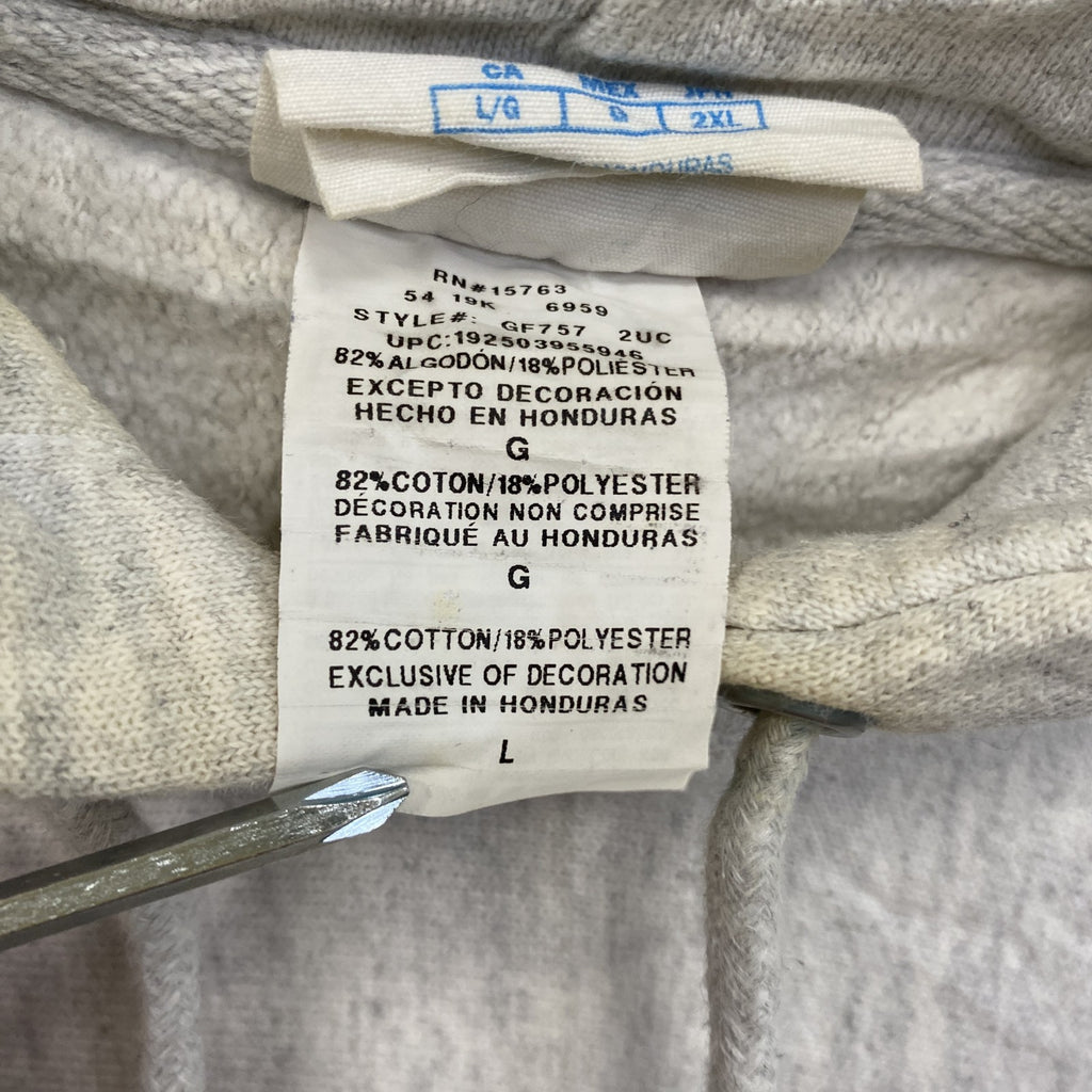 Champion　チャンピオン　リバースウィーブ　スウェットパーカー/フーディー　ヘビーウエイト　刺繍ロゴ　霜降りグレー　Lサイズ トレーナー スウェットトップス フード付き 古着