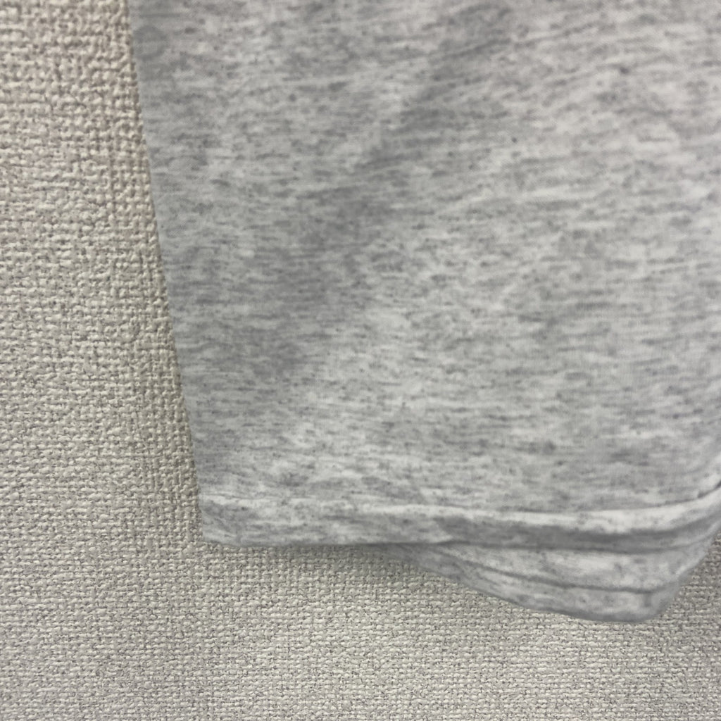 Hanes　ヘインズ　半袖プリントTシャツ　シングルステッチ　霜降りグレー　Lサイズ カットソー メンズ コットン 古着