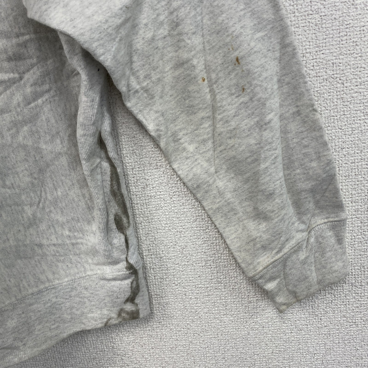 Champion　チャンピオン　リバースウィーブ　スウェットパーカー/フーディー　ヘビーウエイト　刺繍ロゴ　霜降りグレー　Lサイズ トレーナー スウェットトップス フード付き 古着