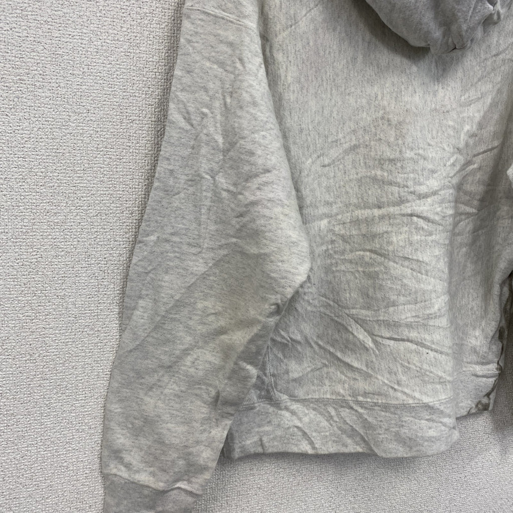 Champion　チャンピオン　リバースウィーブ　スウェットパーカー/フーディー　ヘビーウエイト　刺繍ロゴ　霜降りグレー　Lサイズ トレーナー スウェットトップス フード付き 古着