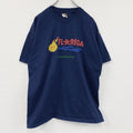 Hanes　ヘインズ　半袖スーベニアプリントTシャツ　紺　ネイビー　XLサイズ　古着