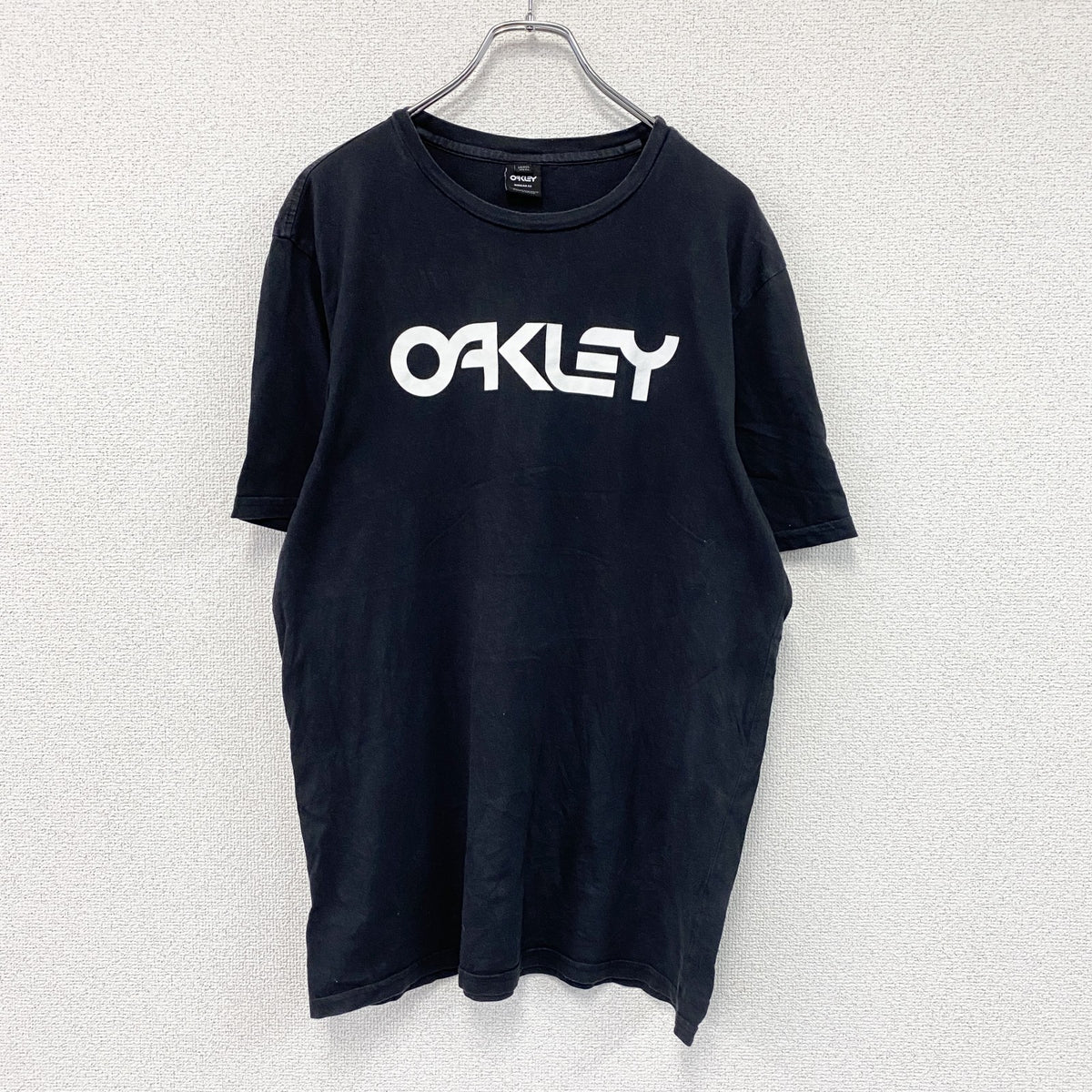 OAKLEY　オークリー　半袖プリントTシャツ　黒　ブラック　XLサイズ　古着