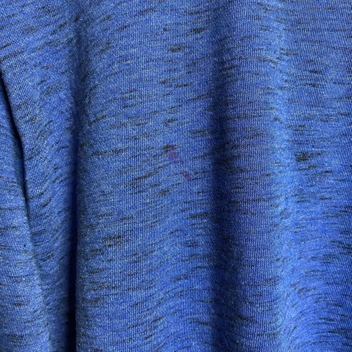 Champion　チャンピオン　長袖ハーフジップスウェット　トレーナー　ワンポイント刺繍　青　ブルー　秋冬服　XLサイズ　古着