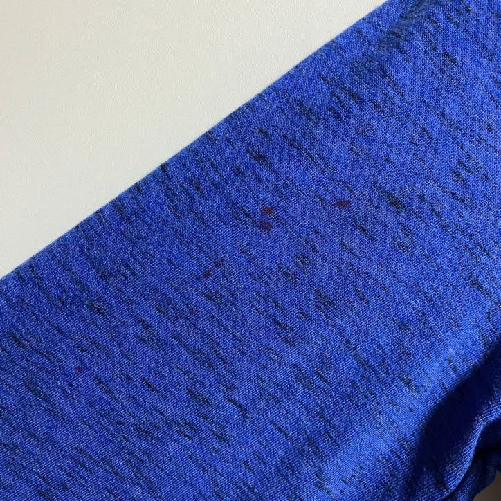 Champion　チャンピオン　長袖ハーフジップスウェット　トレーナー　ワンポイント刺繍　青　ブルー　秋冬服　XLサイズ　古着
