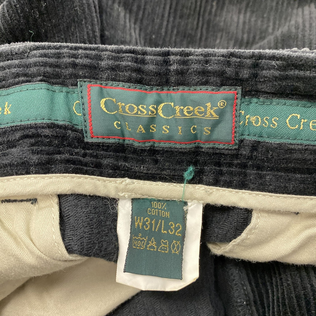 Cross Creek Classics　クロスクリーククラシック　コーデュロイパンツ　黒　ブラック　W31サイズ　古着