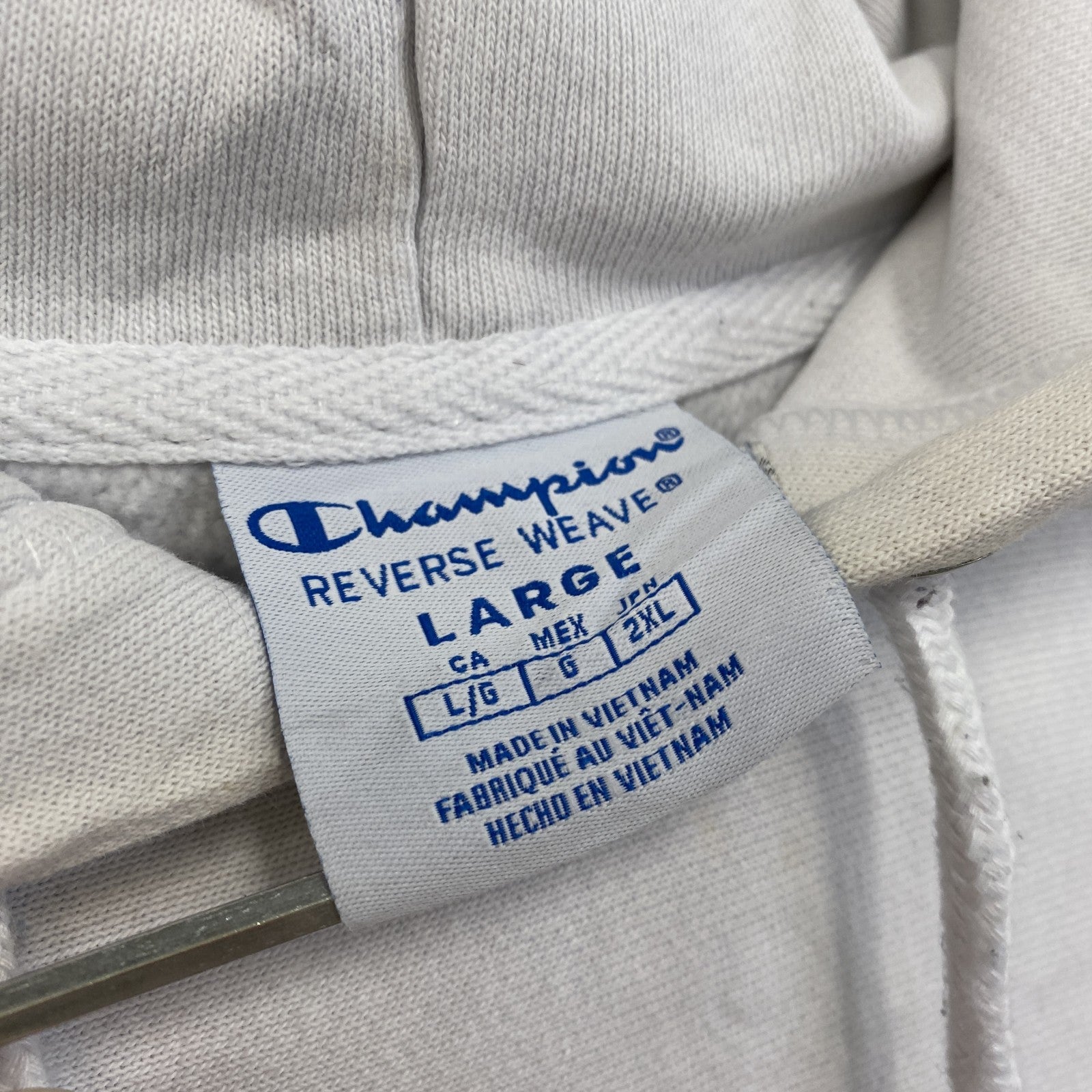 Champion　チャンピオン　リバースウィーブ　スウェットパーカー/フーディー　白　ホワイト　Lサイズ トレーナー スウェットトップス フード付き 古着