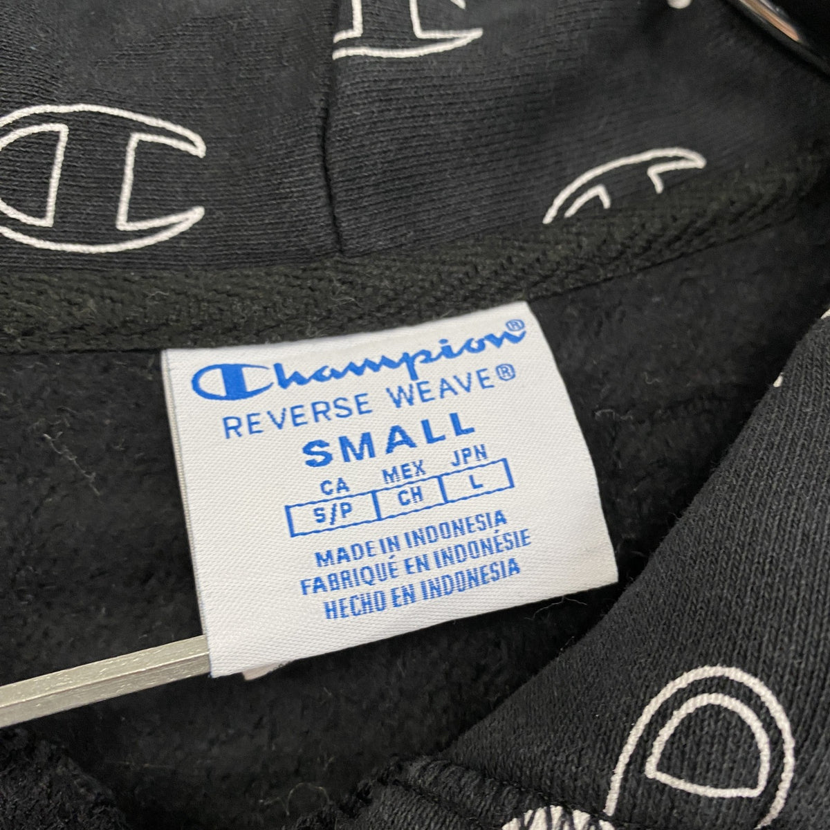 Champion　チャンピオン　リバースウィーブ　スウェットパーカー/フーディー　黒　ブラック　Sサイズ トレーナー スウェットトップス フード付き 古着