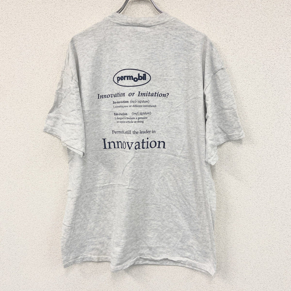 DELTA　デルタ　半袖プリントTシャツ　シングルステッチ　霜降りグレー　XLサイズ カットソー メンズ 古着